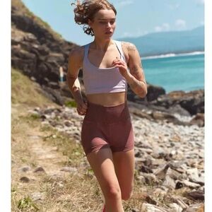 FP Movement by Free People mauve good karma running shorts